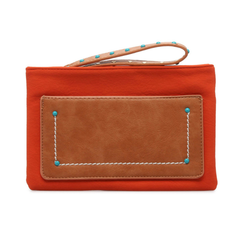 Shiralealeah Vegan Leather Zipper Top Wristlet NWT